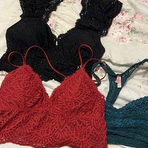 Hollister bralettes.